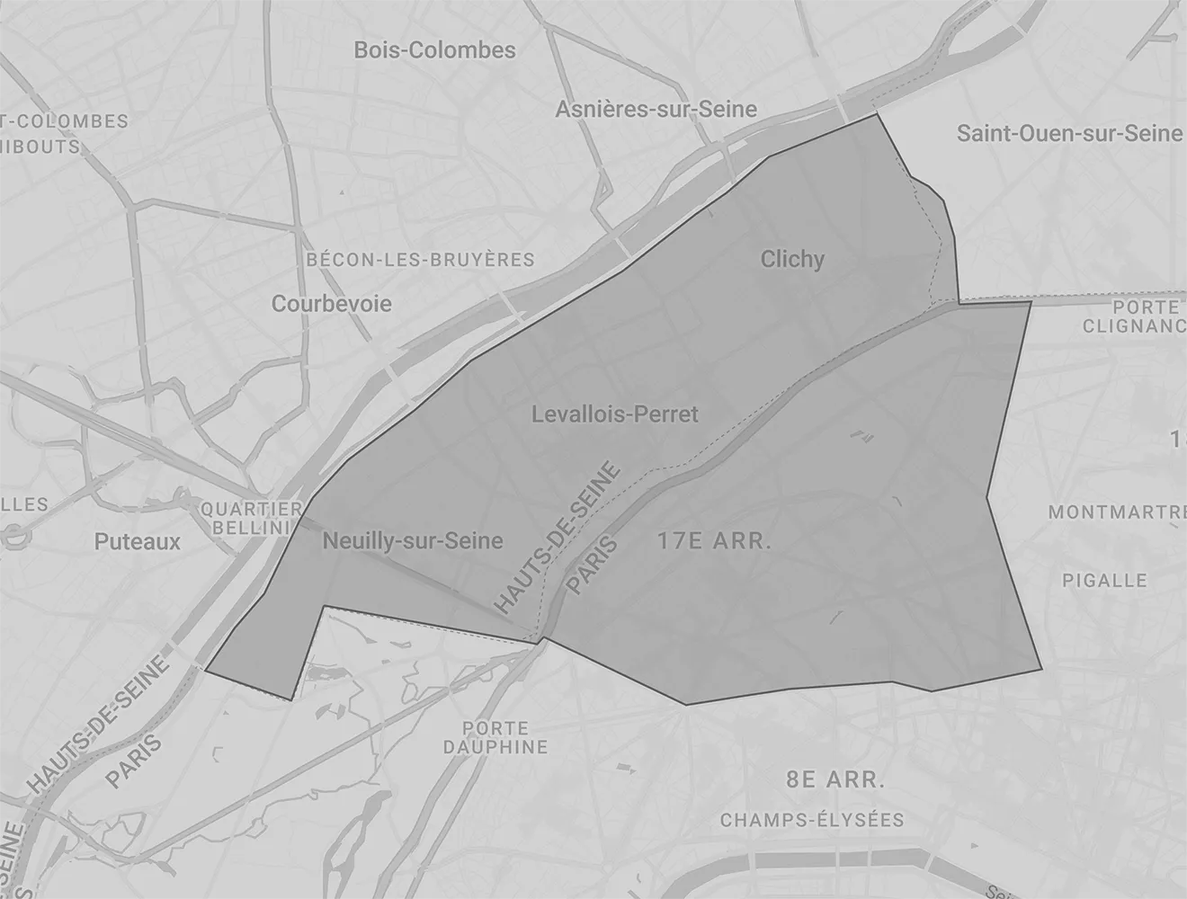 Zone d'intervention : Paris 17, Clichy, Levallois-Perret, Neuilly-Sur-Seing